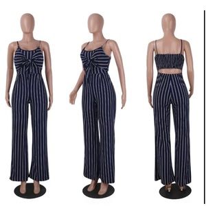 summer One piece romper outfit*navy blue